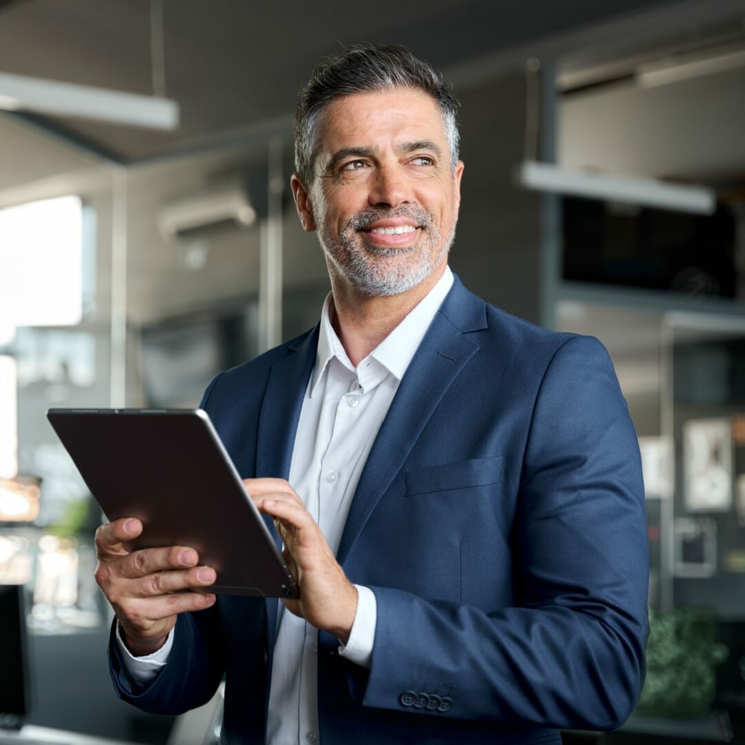 Businessman Using a Tablet